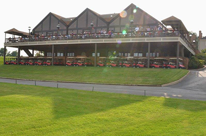 view of club from the green