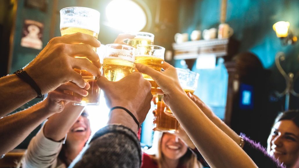 group toasting