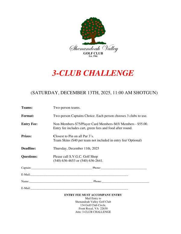 Members: 3-Club Challenge