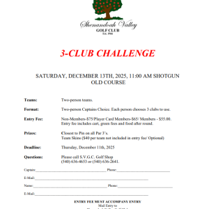 3 Club Challenge