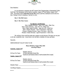 SVGC Men's Club Championship