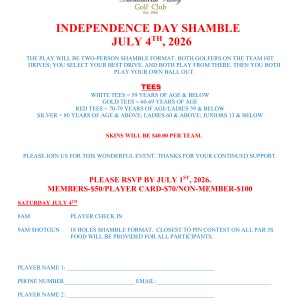 2026 SVGC Independence Day Shamble